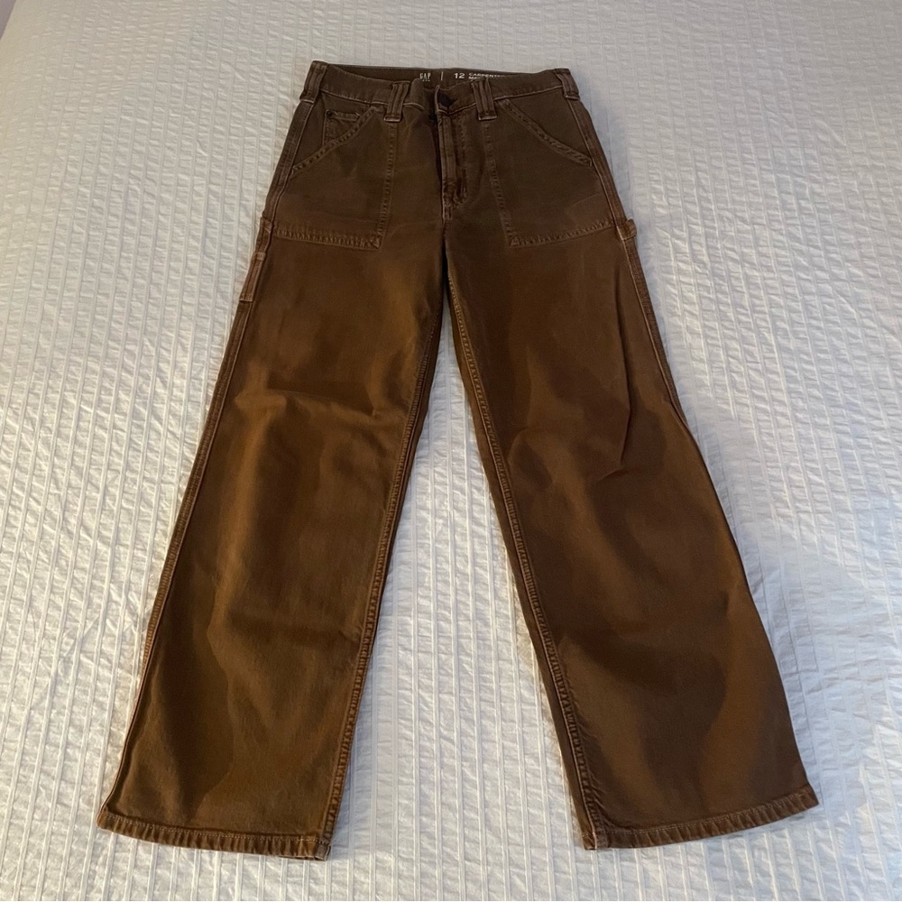 Brown Straight-Leg Pants